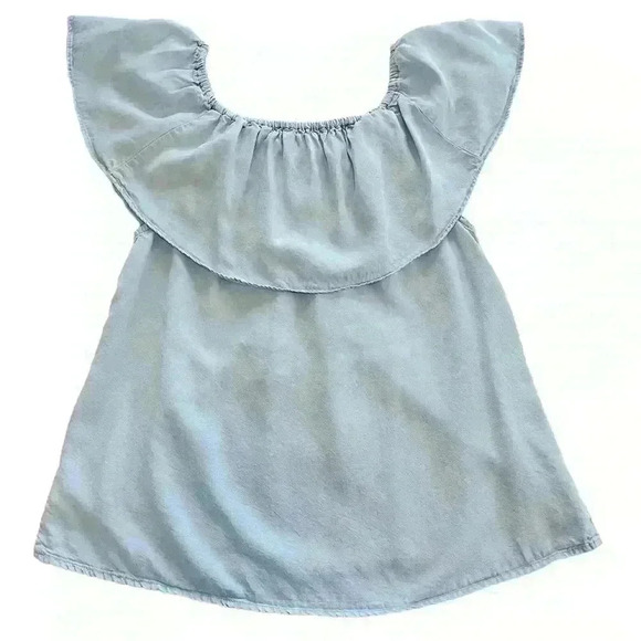 Sanctuary Chambray Off Shoulder Blouse, EUC, Size S - Picture 3 of 6